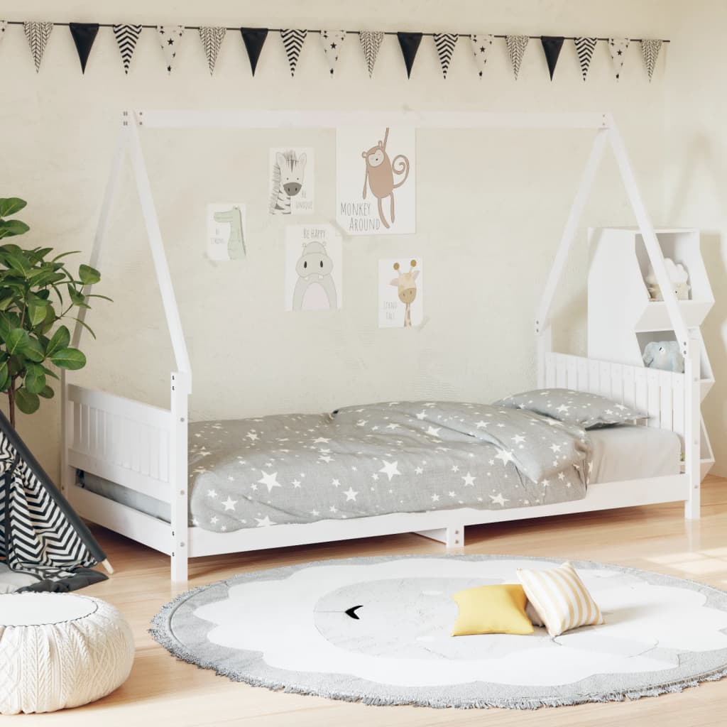 Kids Bed Frame Solid Wood Pine