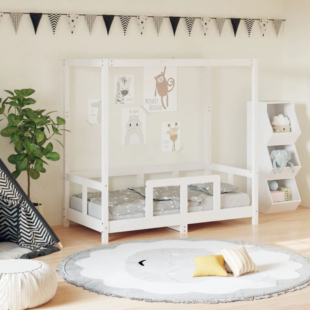 Kids Bed Frame Solid Wood Pine