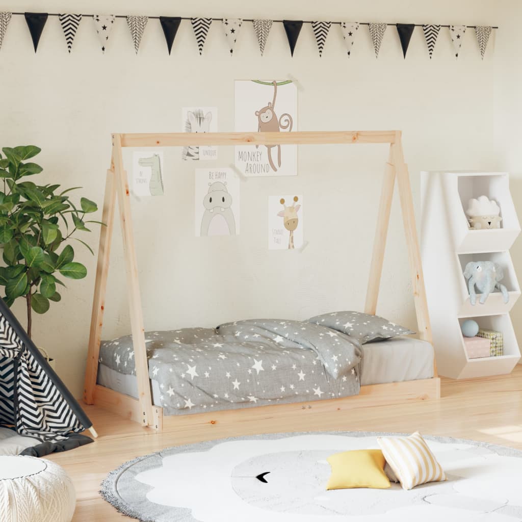 Kids Bed Frame Solid Wood Pine
