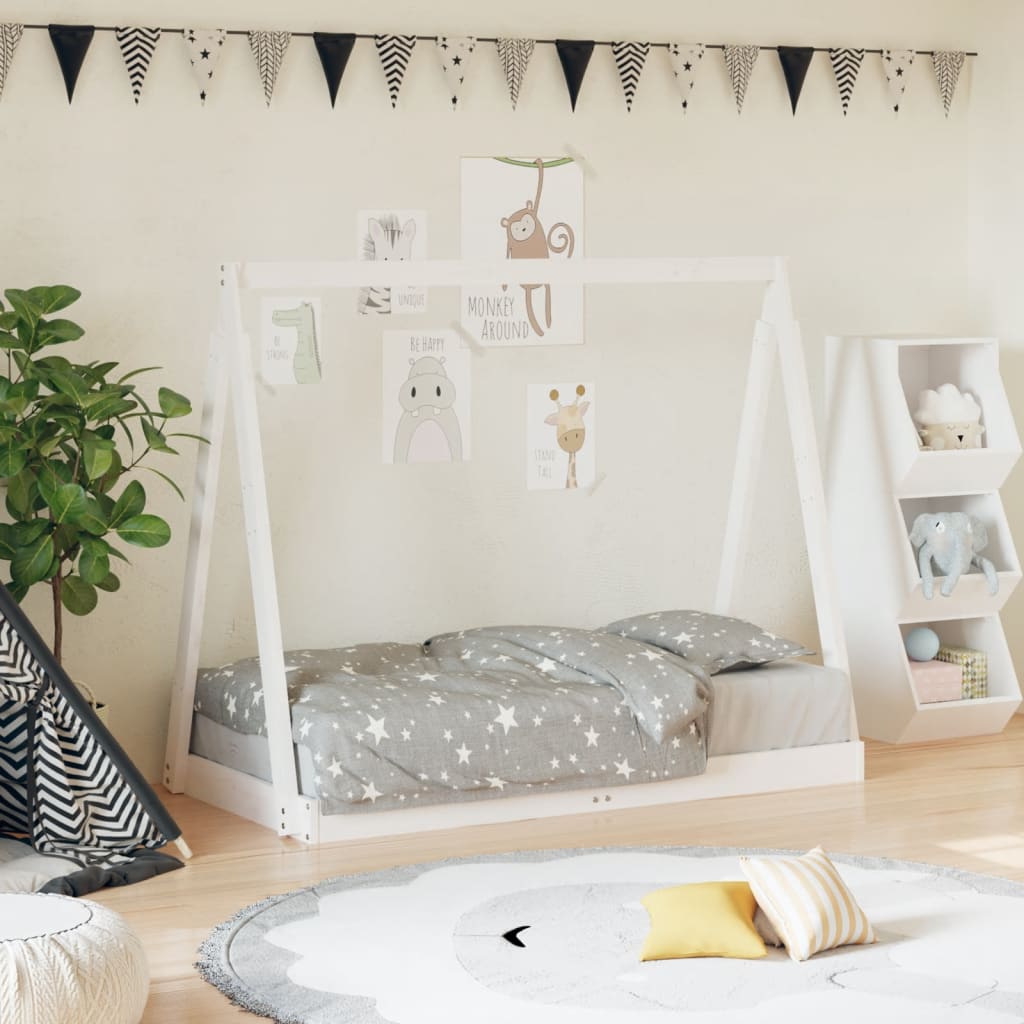 Kids Bed Frame Solid Wood Pine