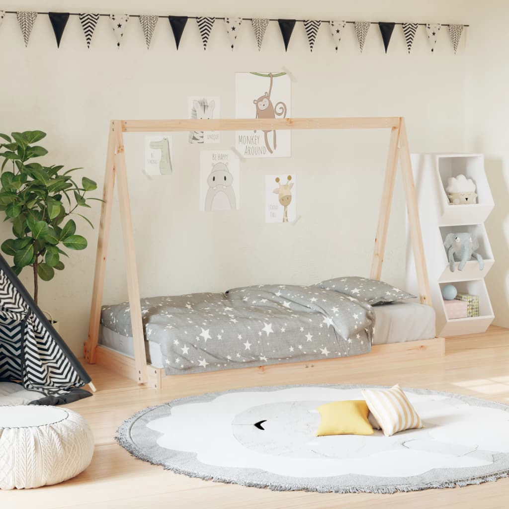 Kids Bed Frame Solid Wood Pine