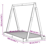 Kids Bed Frame Solid Wood Pine