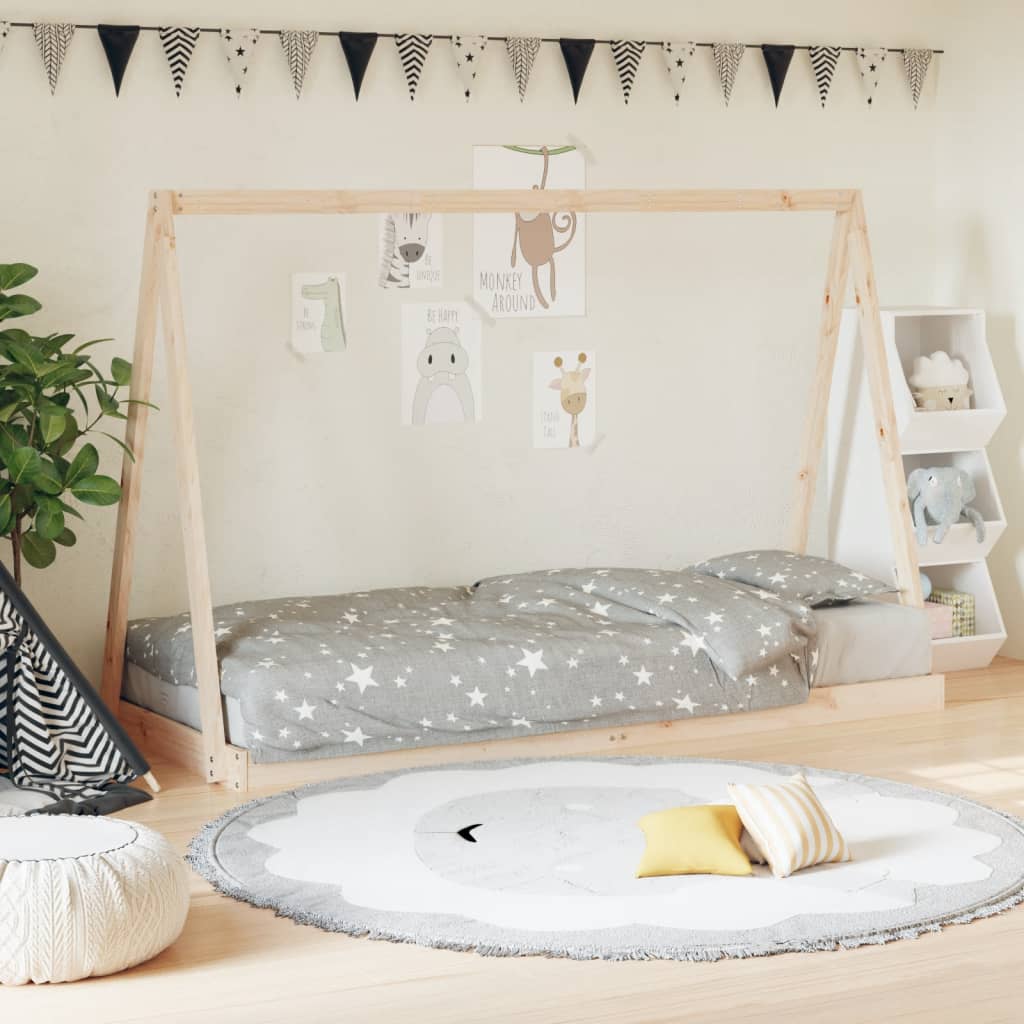 Kids Bed Frame Solid Wood Pine