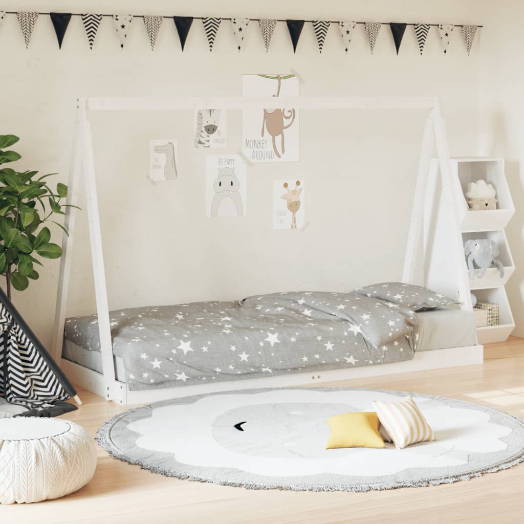 Kids Bed Frame Solid Wood Pine