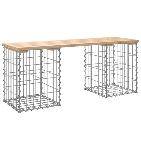 Garden Bench Gabion Design Solid Wood Pine