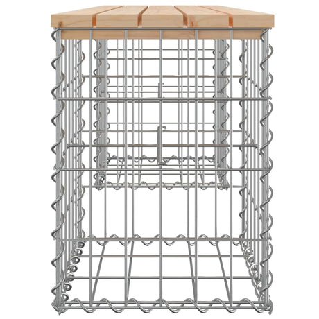 Garden Bench Gabion Design Solid Wood Pine