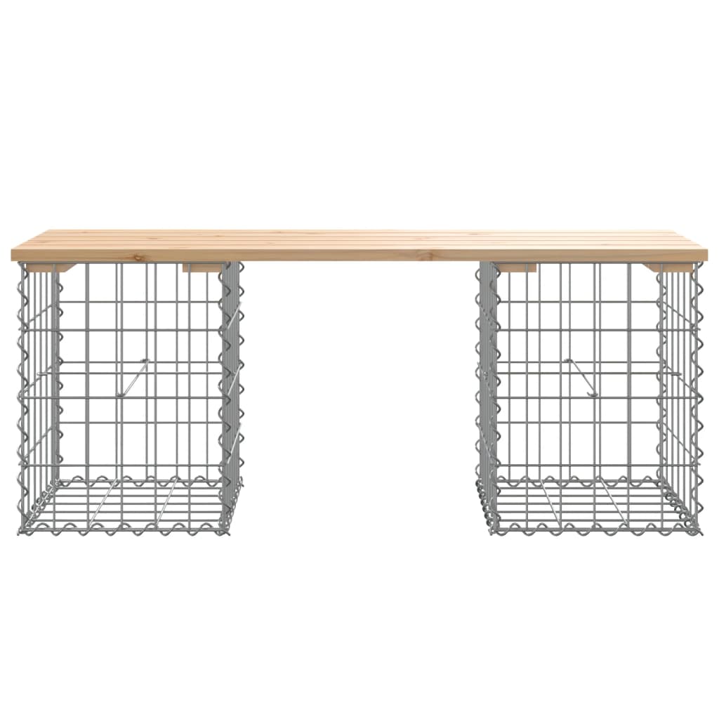 Garden Bench Gabion Design Solid Wood Pine