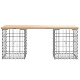 Garden Bench Gabion Design Solid Wood Pine