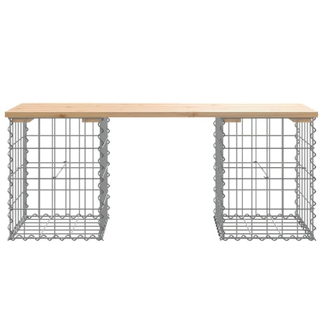 Garden Bench Gabion Design Solid Wood Pine