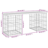 Garden Bench Gabion Design Solid Wood Pine