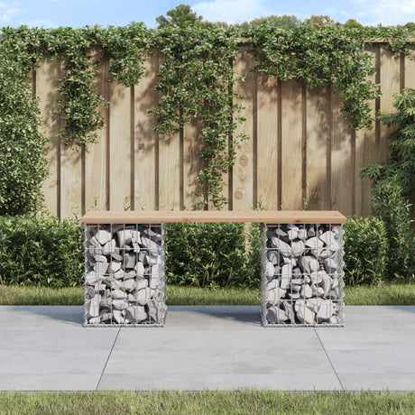Garden Bench Gabion Design Solid Wood Pine