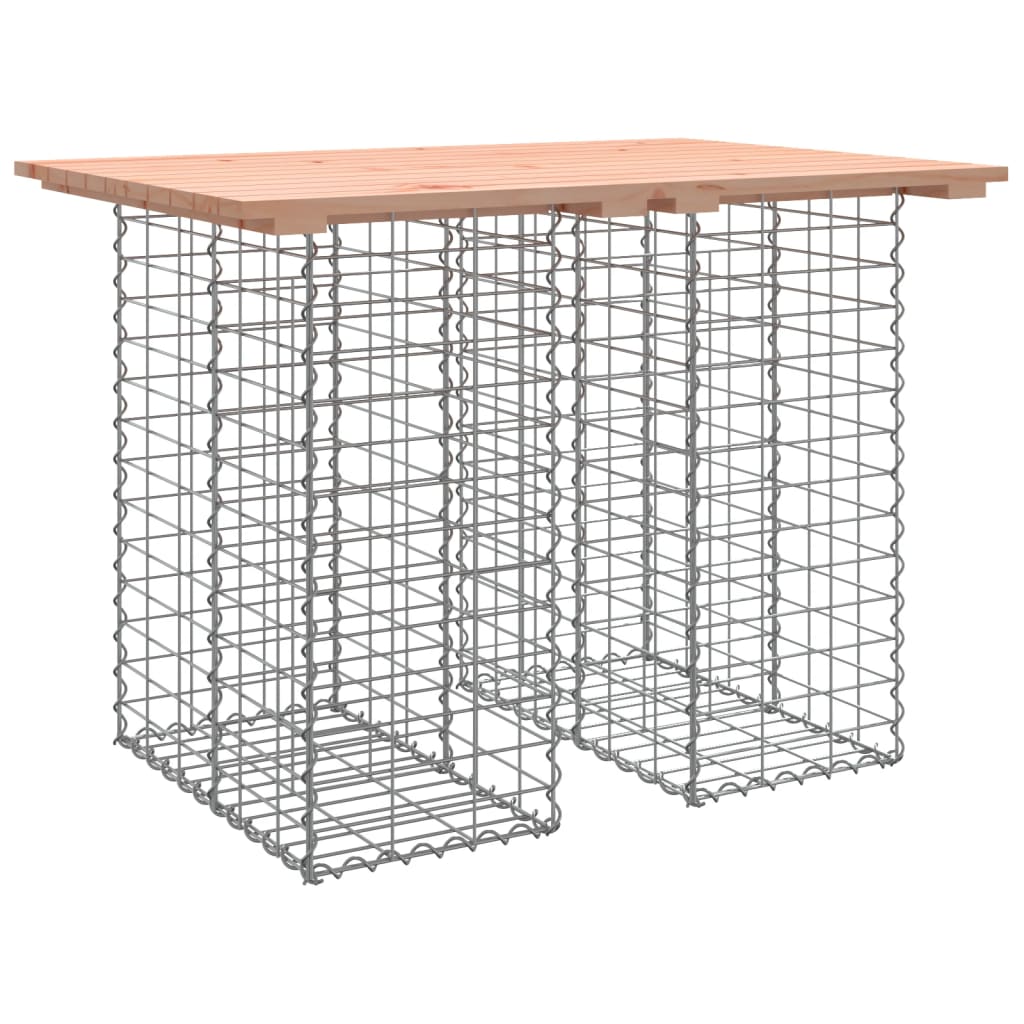 Garden Bench Gabion Design Solid Wood Douglas