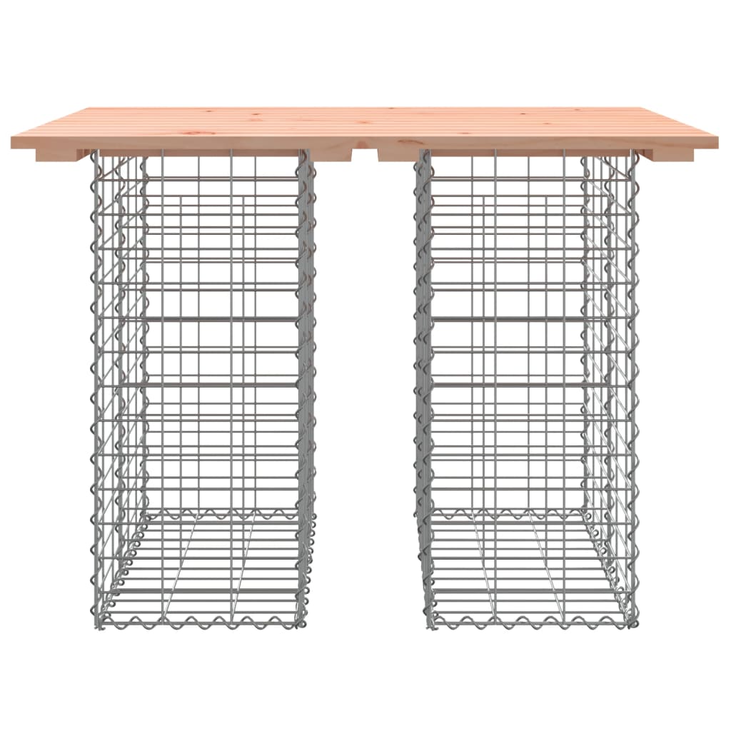 Garden Bench Gabion Design Solid Wood Douglas