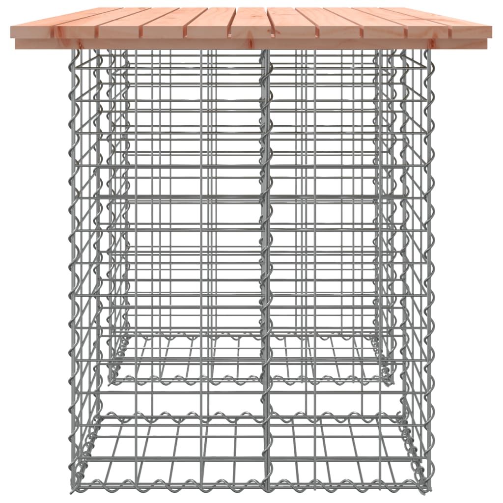 Garden Bench Gabion Design Solid Wood Douglas