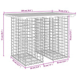 Garden Bench Gabion Design Solid Wood Douglas