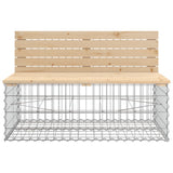 Garden Bench Gabion Design Solid Wood Pine