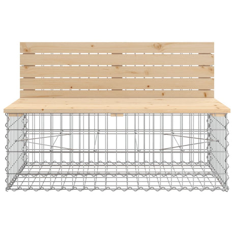 Garden Bench Gabion Design Solid Wood Pine