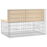 Garden Bench Gabion Design Solid Wood Pine