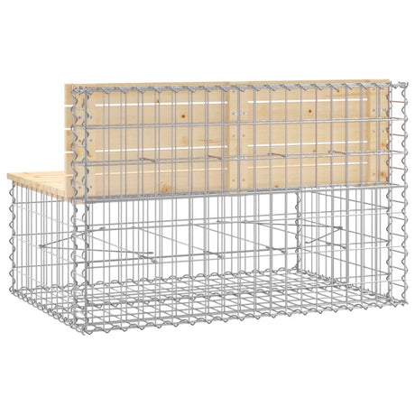 Garden Bench Gabion Design Solid Wood Pine