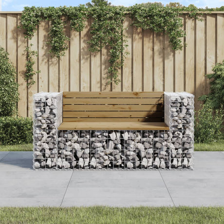 Garden Bench Gabion Design Solid Wood Pine