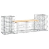 Garden Bench Gabion Design 183X41X60.5 Cm Solid Wood Pine