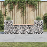 Garden Bench Gabion Design 183X41X60.5 Cm Solid Wood Pine