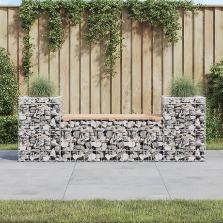 Garden Bench Gabion Design 183X41X60.5 Cm Solid Wood Pine