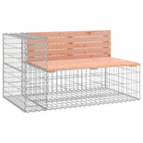 Garden Bench Gabion Design 244X71X65.5 Cm Solid Wood Douglas