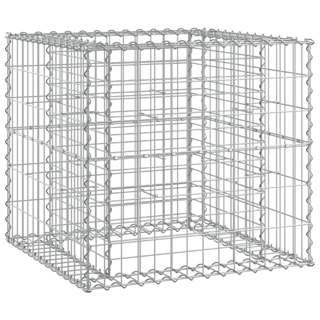 Garden Bench With Gabion Basket Impregnated Wood Pine