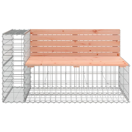 Garden Bench With Gabion Basket Solid Wood Douglas