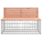 Garden Bench With Gabion Basket Solid Wood Douglas