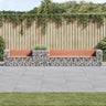 Garden Bench With Gabion Basket Solid Wood Douglas