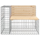 Garden Bench Gabion Design 287X71X65.5 Cm Solid Wood Pine