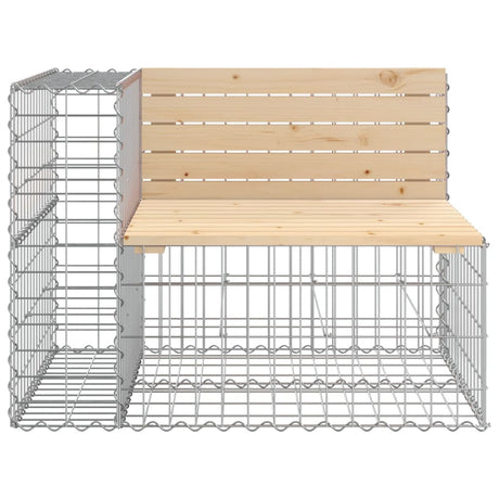 Garden Bench Gabion Design 287X71X65.5 Cm Solid Wood Pine