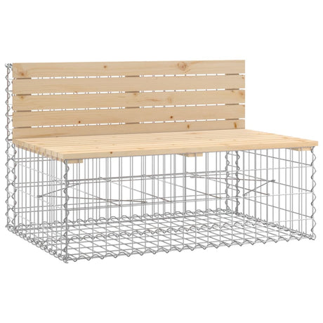 Garden Bench Gabion Design 287X71X65.5 Cm Solid Wood Pine
