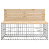 Garden Bench Gabion Design 287X71X65.5 Cm Solid Wood Pine
