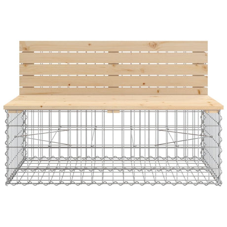 Garden Bench Gabion Design 287X71X65.5 Cm Solid Wood Pine