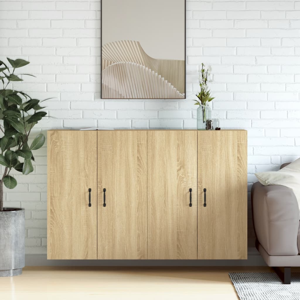 Wall Mounted Cabinets 2 Pcs Engineered
