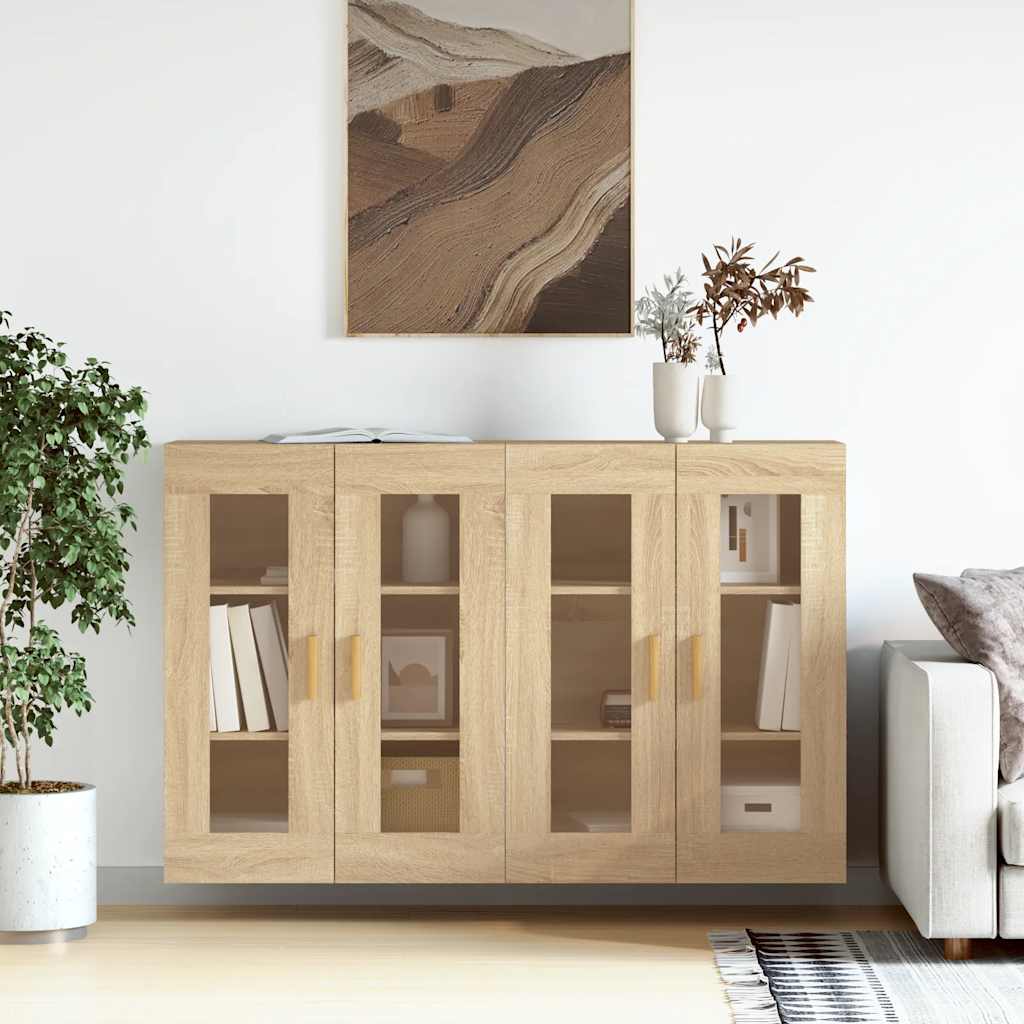 Wall Mounted Cabinets 2 Pcs Engineered Wood