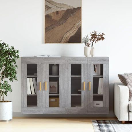 Wall Mounted Cabinets 2 Pcs Engineered Wood