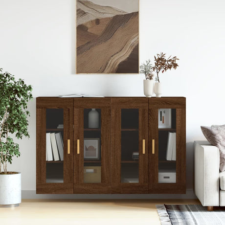 Wall Mounted Cabinets 2 Pcs Engineered Wood