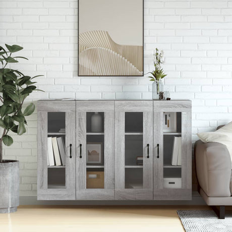 Wall Mounted Cabinets 2 Pcs Engineered Wood