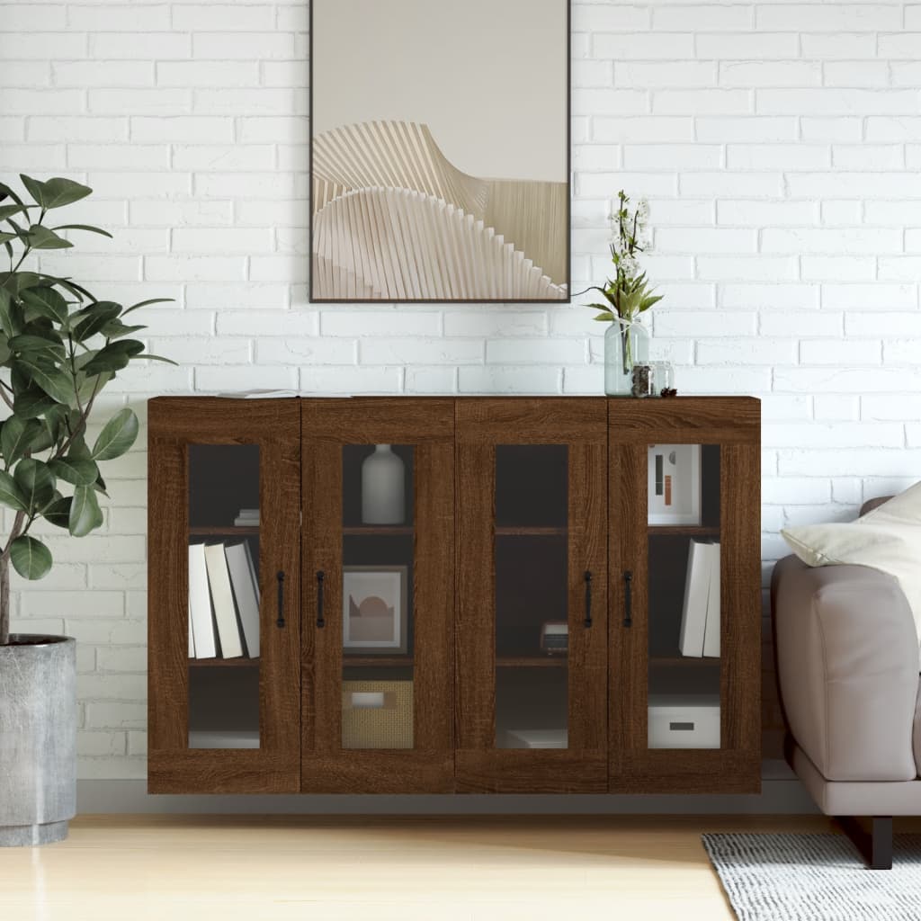 Wall Mounted Cabinets 2 Pcs Engineered Wood