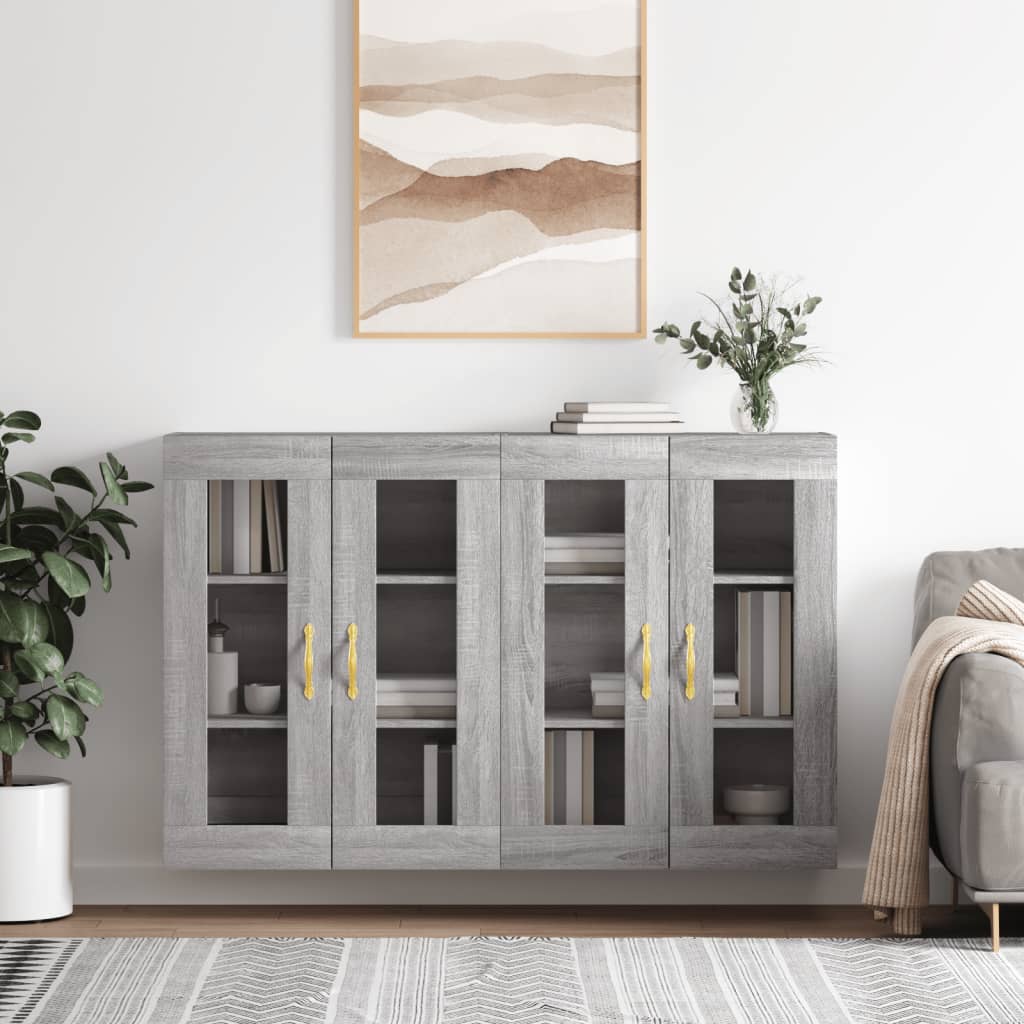 Wall Mounted Cabinets 2 Pcs Engineered Wood