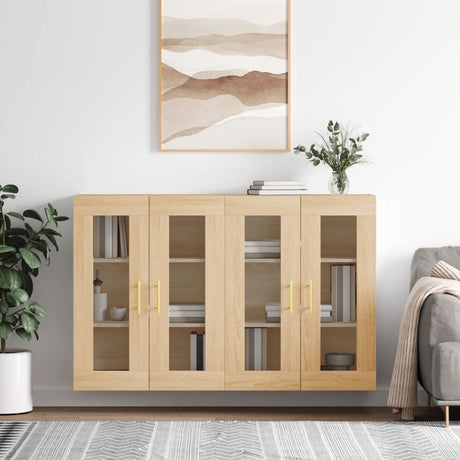 Wall Mounted Cabinets 2 Pcs Engineered Wood