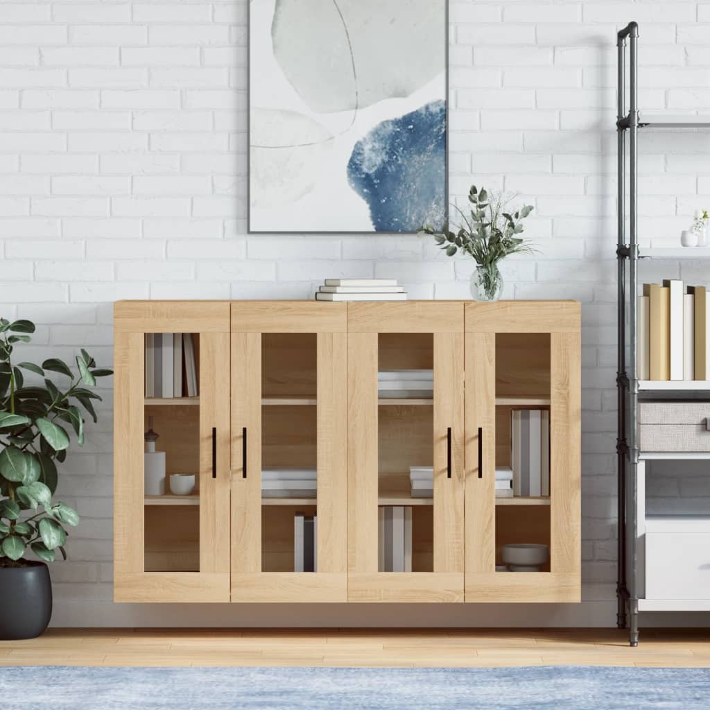 Wall Mounted Cabinets 2 Pcs Engineered Wood