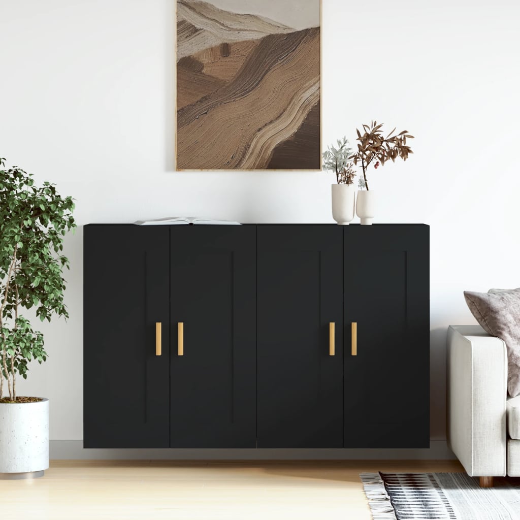 Wall Mounted Cabinets 2 Pcs Engineered Wood