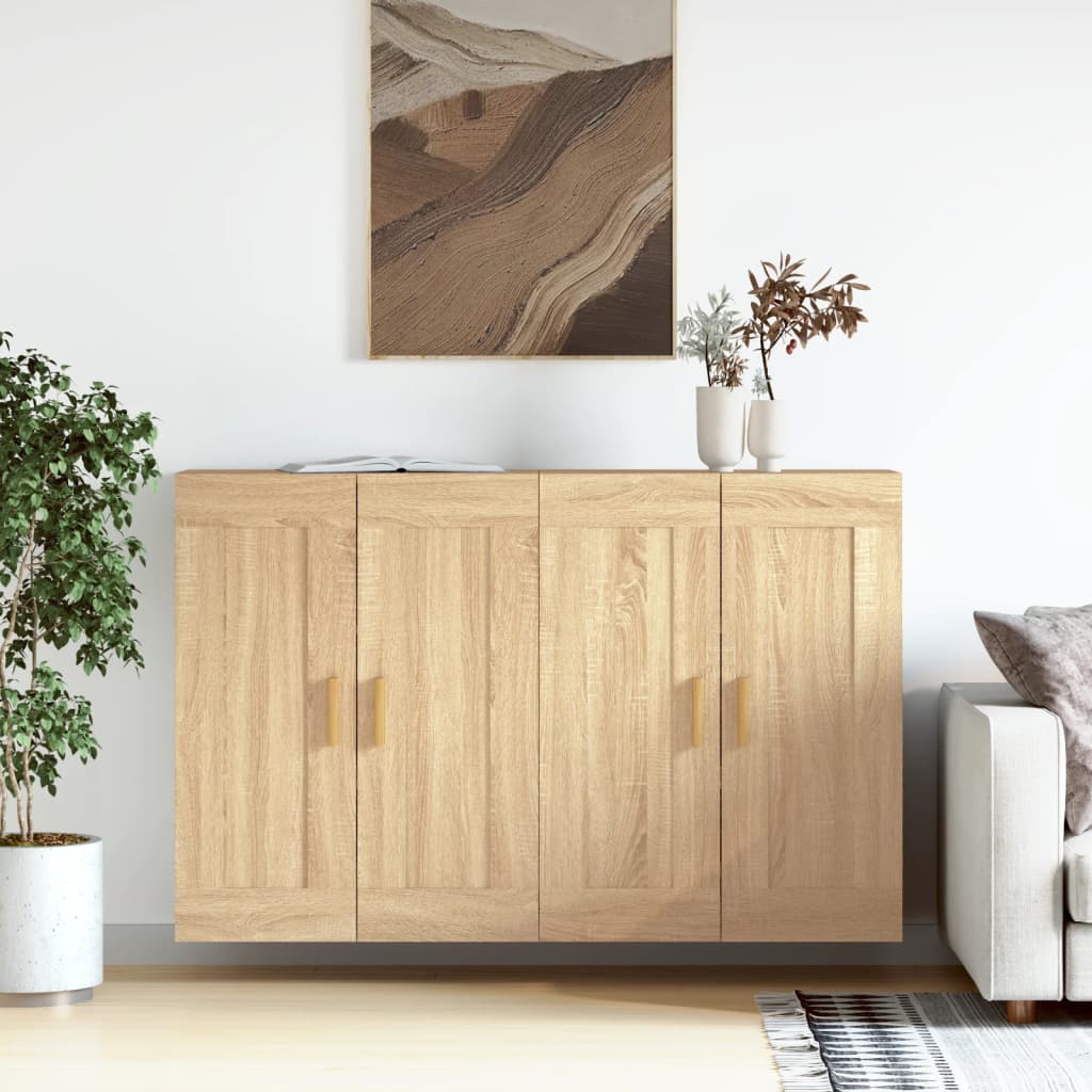 Wall Mounted Cabinets 2 Pcs Engineered Wood