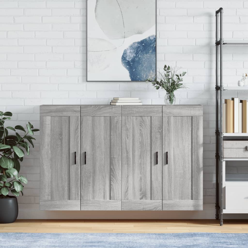 Wall Mounted Cabinets 2 Pcs Engineered Wood