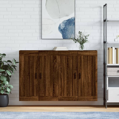 Wall Mounted Cabinets 2 Pcs Engineered Wood